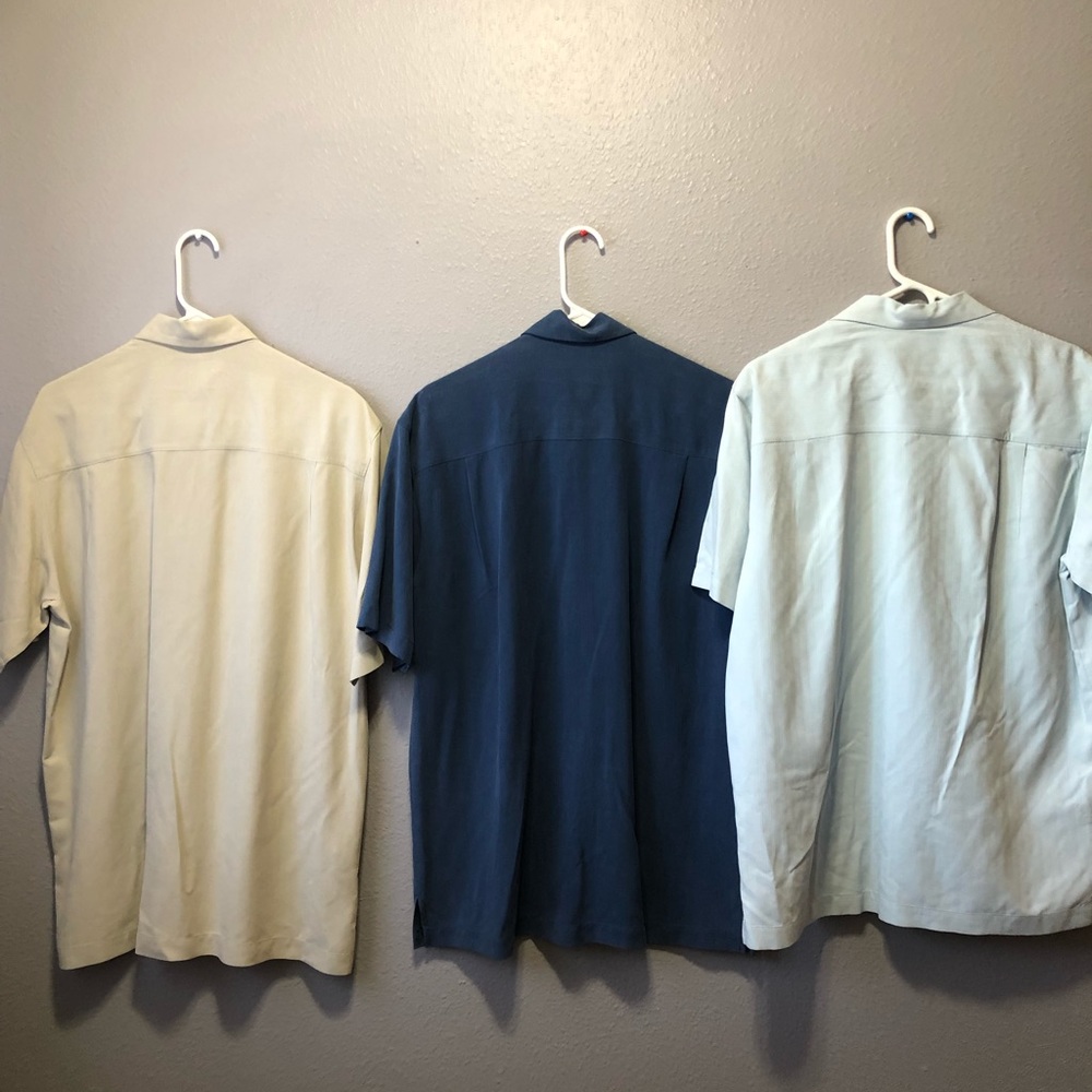 3 Tommy Bahama Silk Shirts - 1 NWT, 2 Worn Once - Picture 2 of 8